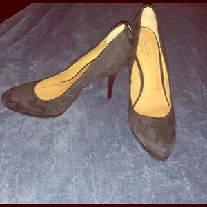 Coach monogram signature heels